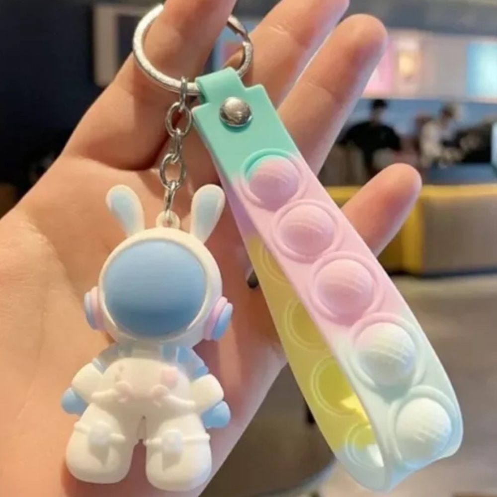 Bunny Rabbit Astronaut Keychain